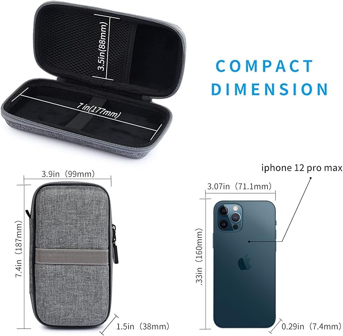 Power Bank Case for INIU 20000mAh Power Bank, Portable Charger Case for Durecopow 20000mAh Solar Power Bank and iMuto 30000mAh Power Bank with Carabiner