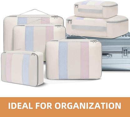 BAGAIL 6 Set/8 Set/10 Set Packing Cubes Various Sizes Packing Organizer for Travel Accessories Luggage Carry On Suitcase