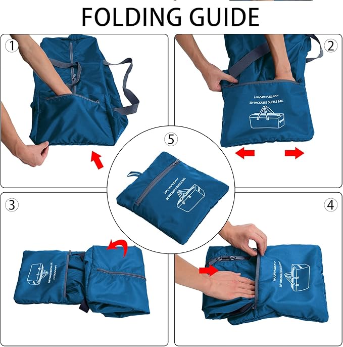 Foldable Duffel Bag 30" / 75L Lightweight with Water Rresistant for Travel-Blue