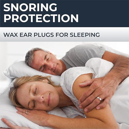 PQ Wax Ear Plugs for Sleeping, Swimming - 50 Noise Cancelling Silicone Gel Wax Earplugs, Ear Protection for Sleep and Swim, Soft Wax Pillows with Sound Blocking Level 32Db, (50 Pillows), Color: White