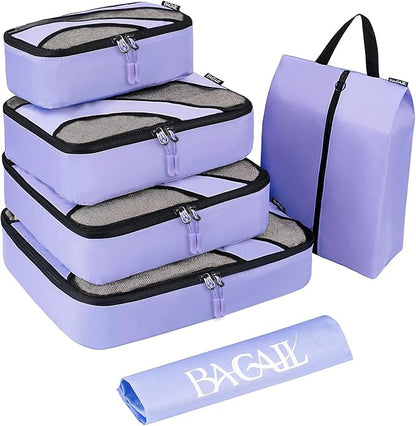 BAGAIL 6 Set Packing Cubes,Travel Luggage Packing Organizers