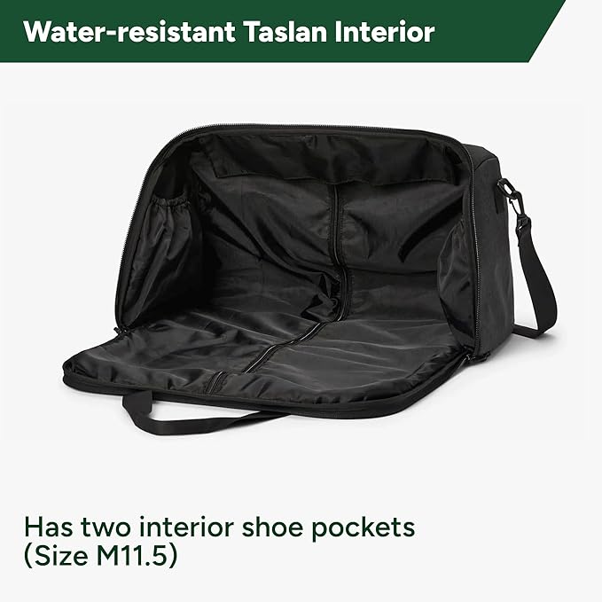 Halfday Convertible 2-in-1 Garment Duffel Weekender Bag 40L | Wrinkle-Free Travel, Hanging Suit Compartment, Shoe Pockets, Trolley Sleeve. Durable & Water-Resistant Carry-On, Shadow