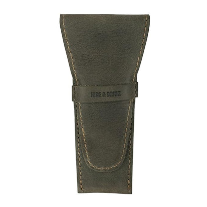 Hide & Drink, Leather Safety Razor Case, Shaving Accessories, Personal Care Essentials, Handmade Includes 101 Year Warranty (Dark Jade)