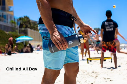 HYDRO CELL Stainless Steel Insulated Water Bottle with Straw - For Cold & Hot Drinks - Metal Vacuum Flask with Screw Cap and Modern Leakproof Sport Thermos for Adults (Graphite 40oz)