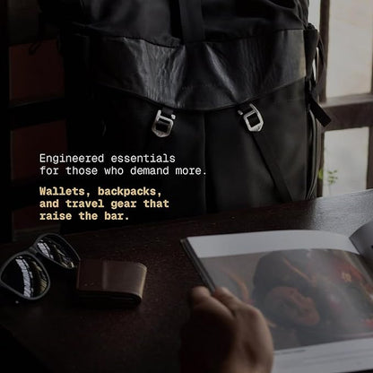 The Frenchie Co. - AirTag Speed Wallet Mini - Ultra-slim RFID blocking card holder with AirTag pocket - Minimalist front pocket wallet - Full-grain Italian leather