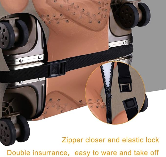 Travel Suitcase Protector African American Black Girl Elastic Protective Washable Luggage Cover With Concealed Zipper Suitable For Large (A little large)