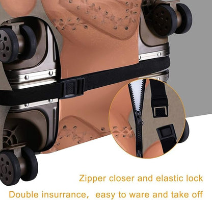 Travel Suitcase Protector African American Black Girl Elastic Protective Washable Luggage Cover With Concealed Zipper Suitable For Small