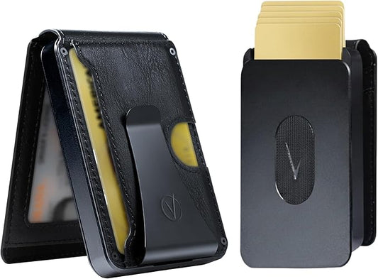 Vantamo Premium Wallet for Men with Money Clip & Card Holder, Compact & Slim Wallet with RFID, 8-12 Cards, Perfect Gifts for Men