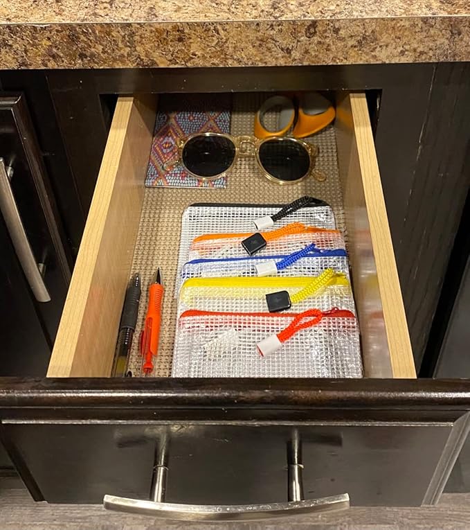 10 - USB Cable Organizer Pouches, Manage Cables, Travel Cable Oranizer, Color Coded with USB Zipper Pulls