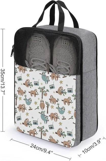 Reusable Portable Shoe Bag Cute Sloth Travel Shoe Bags for Storage and Packing Dust-Proof Sneaker Bag