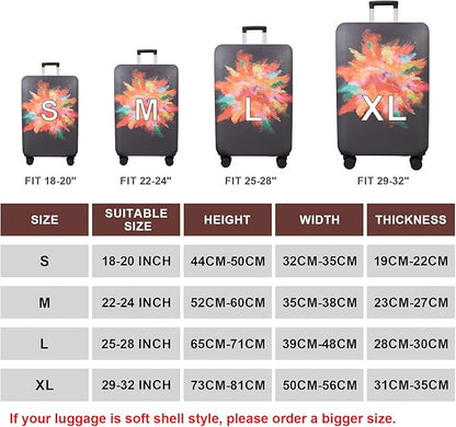 WUJIAONIAO Travel Luggage Cover Baggage Suitcase Cover Protector Skins 18-32 Inch (Graffiti, XL (for 29-32 inch luggage))