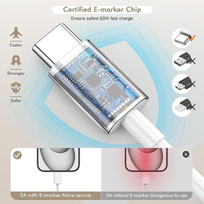 iPhone 16 15 Charger Fast Charging, 2Pack 10FT Extra Long USBC to C Cable Cord with 20W Apple iPad USB C Fast Charger USB C Wall Charger Block for iPhone 16/16 Plus/16 Pro/16 ProMax/15/15 ProMax/iPad