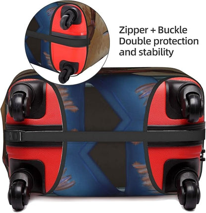 Suitcase Protector Cover - TSA Approved Luggage Cover - Washable, Anti-scratch - X-Large - African American Afro Black Girl