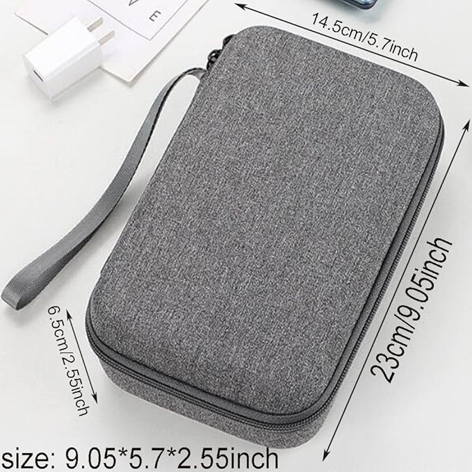 Hard Electronic Organizer Travel Cable Accessories Bag, Waterproof Electronic Organizer Case, Shockproof Electronic Accessories Organizer Bag for Power Bank,Adapter,Chargers,Mouse,Cable,Flash Drive