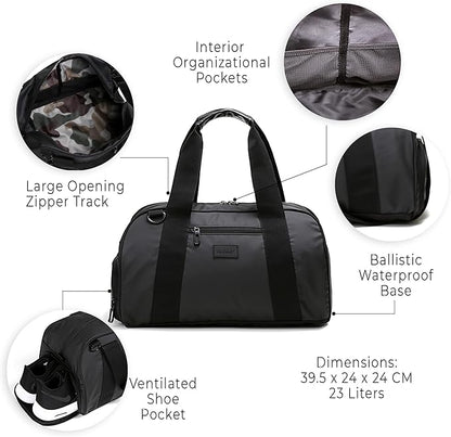 Vooray Burner Gym Duffel Bag, Gym Bag for Women and Men with Shoe Compartment, Weekender, Overnight & Travel Duffel for Sports and Workout