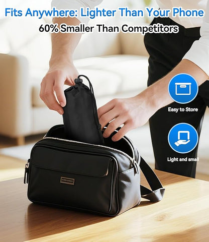 Portable Airplane Foot Hammock(Memory Foam)-Ultimate Comfort Bundle w/Sleep Mask & Ear Plugs, Foot Hammock for Plane Travel Essentials to Relax Your Feet, Airplane Foot Rest Perfect for Long Flight