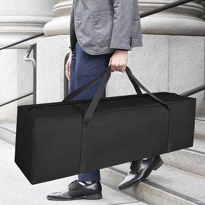 COOLBEBE 52" Sports Duffle Bag - 160L Extra Large Travel Duffel Luggage Bag with Upgrade 2-way Lockable Zippers, Sturdy & Water Resistant Long Duffle Bag for Camping Moving (Black 52inch 2Pack)