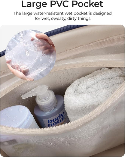 BAGSMART Gym Bag for Women, Duffle Bag for Travel with Wet Pocket, Lightweight Carry on Weekender Duffel, Water Resistant