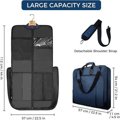 Noozion Garment Bag for Travel Large Carry On Suit Bag Hanging Travel Suit Bags Waterproof Suitcase Luggage Bag for Men Women Business Trips with Shoulder Strap
