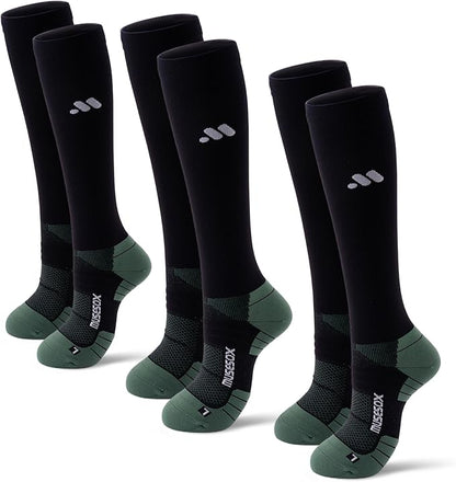 Compression Socks for Women and Men,Knee High 15-20mmHg Graduated Circulation(3 Pairs) for Nurses,Pregnant,Travel