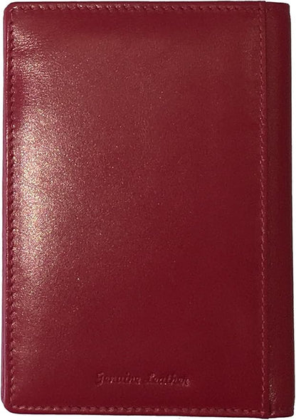 Personalized Monogrammed Red Leather RFID Passport Wallet