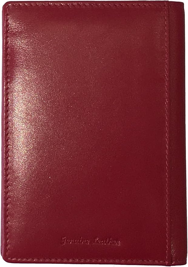 Personalized Monogrammed Red Leather RFID Passport Wallet and Luggage Tag