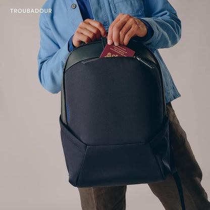 Troubadour Apex 4.0-22L Premium Laptop Backpack - Ergonomic & Water Resistant - Designed for Work and Travel - Ink Blue