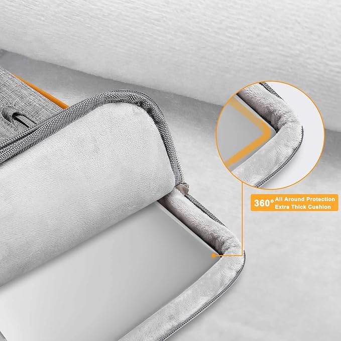 MOSISO 360 Protective Laptop Shoulder Bag,13-13.3 inch Computer Bag Compatible with MacBook, HP, Dell, Lenovo, Asus Notebook,Side Open Messenger Bag with 4 Zipper Pockets&Handle, Gray