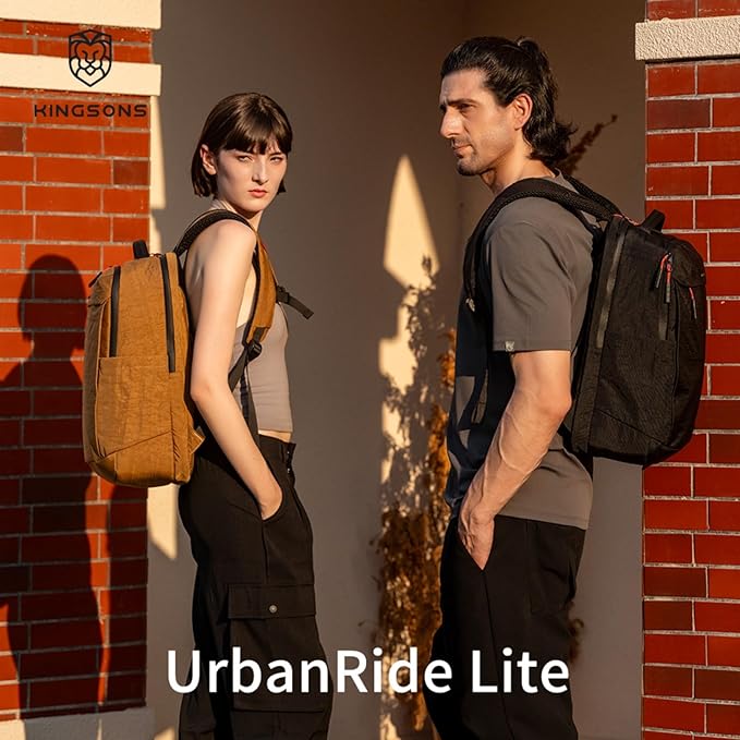 Kingsons Urban Lightweight Waterproof Backpack-15.6" Laptop Compartment, Quick Access,Ergonomic,22.5L (Commuting/Travel/College/Daily Carry) (Gifts For Men & Women) (KS25055-Black-US-1)