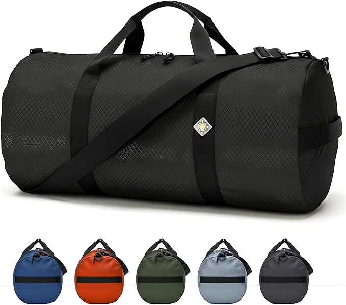 Diamond Ripstop Duffle Bags, Ultra Tough & Tear Resistant, Reinforced Stitching, Weatherproof, Packable Foldable Duffle Bag for Traveling