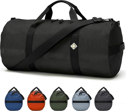 Diamond Ripstop Duffle Bags, Ultra Tough & Tear Resistant, Reinforced Stitching, Weatherproof, Packable Foldable Duffle Bag for Traveling