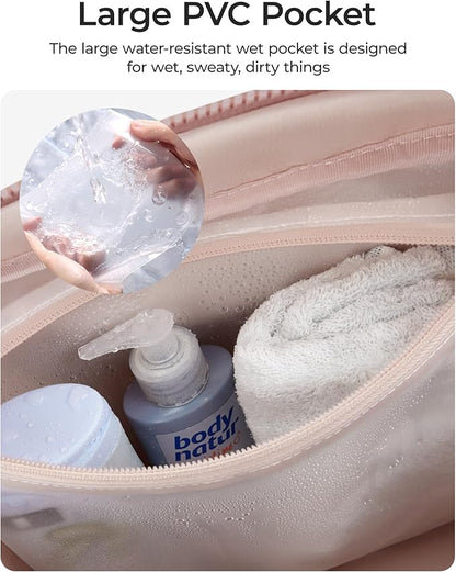 BAGSMART Gym Bag for Women, Duffle Bag for Travel with Wet Pocket, Lightweight Carry on Weekender Duffel, Water Resistant