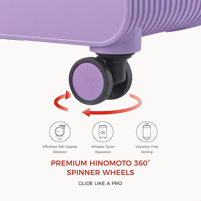 TUPLUS Suitcase ABS Hard Shell Luggage with 4 Spinner Wheels Hold Check in Travel Case, Balance Series