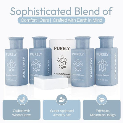 150 piece set | Hotel Soaps and Toiletries Bulk set | Airbnb Essentials for Hosts | Mini Travel Size Shampoo and Conditioner Sets | Bulk Travel Size Toiletries | Homeless Supplies Bulk Amenities