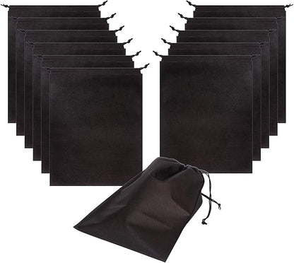 12 Pack Shoe Bags for Travel Non-Woven with Rope for Men and Women Large Shoes Pouch Storage Packing Organizers