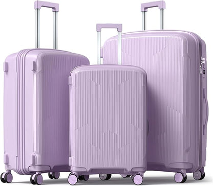 Nazhura Luggage Set, 3-Piece Hardside Suitcase Set, 20-inch Carry On, 24-inch, 28-inch Luggage