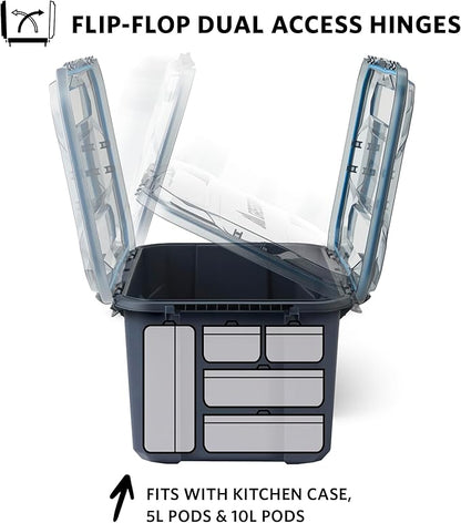 Gregory Alpaca 50L Waterproof Gear Organization/Camping Gear Box with Transparent Removeable Lid, Slate Blue