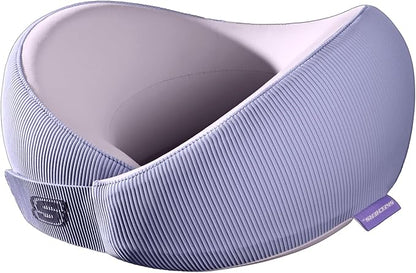 Skechers Women's Memory Foam Neck Pillow, Comfortable & Breathable Travel Pillow,Neck Pillow Airplane for Travel, Car Rides, Home, and Office Use, Ergonomic Design for Men and Women,Purple