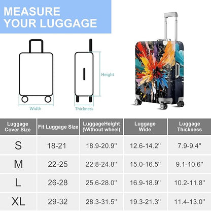 ANNA QUEEN Travel Luggage Cover Suitcase Protector Suitcase Cover Anti-Scratch,Stretchable Bag Cover Washable Durable Polyester