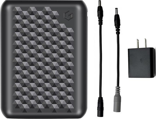 18400mAh Heated Jacket Battery Pack, 12V/5V Power Bank for Heating Coat & Vest