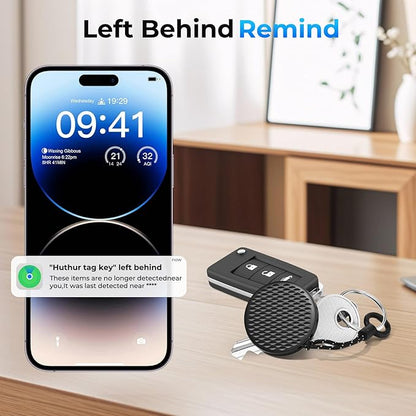 Air Tracker Tags-2 Pack, Bluetooth Tracker for Apple Find My (iOS Only), Smart Tracking Tag with 100dB Sound and Replaceable Battery, Key Finder Item Locator for Luggage Keys Wallet Backpack (Mini)