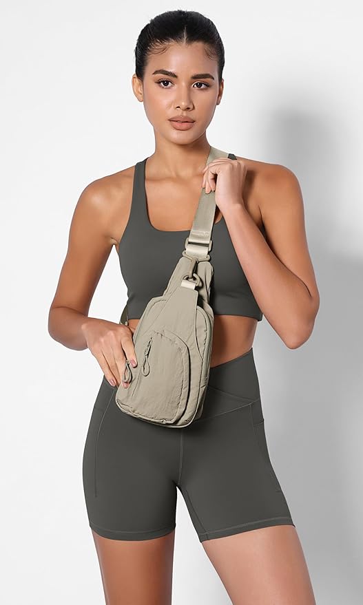 ODODOS Daily Sling Bag with Adjustable Straps Crossbody Chest Bag Lightweight Small Backpack for Casual Traveling Hiking