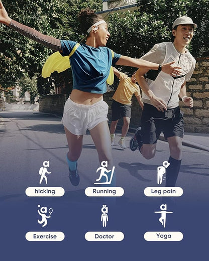 Compression Socks for Men & Women | Premium Lycra Spandex | 15-20mmHg Support for Circulation | Reflective Strips（Ⅳ）