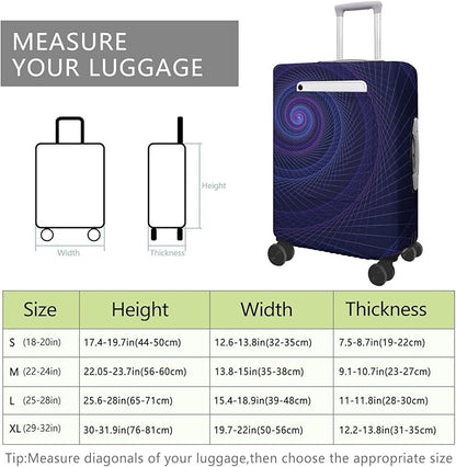 World Landmarks Travel Luggage Cover, Travel-Themed Suitcase Protector Stretchable, Washable Travel Suitcase Cover (XL for 29-32 Inch Luggage)