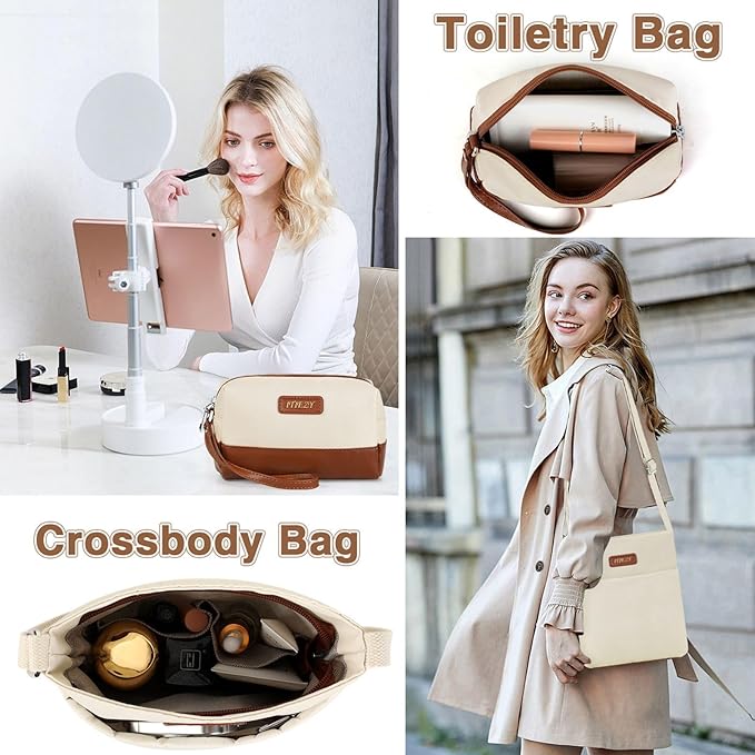 Weekender Bag for Women, Travel Duffel Bag Carry On Overnight Bag with Shoe Compartment Large Nylon Travel Weekend Tote Bag