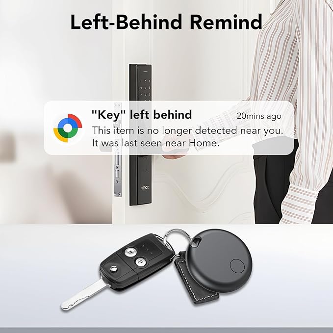 Air Tracker Tag for Android 4 Pack(NOT iOS or Huawei), Bluetooth Tracker Android Item Finder Smart Tracker Luggage Tags, GPS Locator Device for Keys, Wallet,Bike, No Monthly Fee Smart Tag