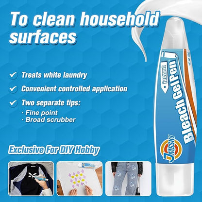 Bleach Pen For Clothing, Bleach Pen, Stain Remover Pen, bleach Gel pen, Clothing Bleached DIY Design, Travel, Instantly Remove Stains, Pearl White (1.76 Fl Oz (Pack of 1), Lemon)