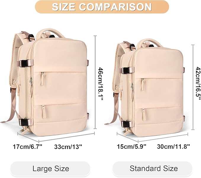 Large Carry On Backpack Flight Approved Personal Item Travel Backpack For Women Airline Approved Waterproof Sports Luggage Backpack Casual Daypack Small Hiking Backpack