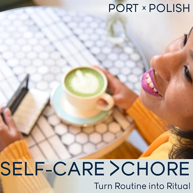 PORT X POLISH Designer Weekly Pill Box Organizer (AM/PM 2X Daily, Charcoal Gray) | Compact, Stylish 7-Day Vitamin Supplement Case | Cute Portable Mini Travel Medicine Carrier | BPA-Free Pillbox Caddy