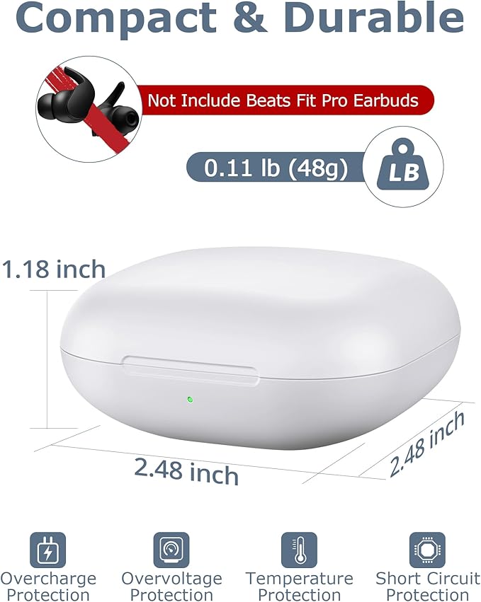 Charging Case Replacement Compatible with Beats Fit Pro - 700mAh Battery Wireless Earbuds Charger Case with Bluetooth Pairing
